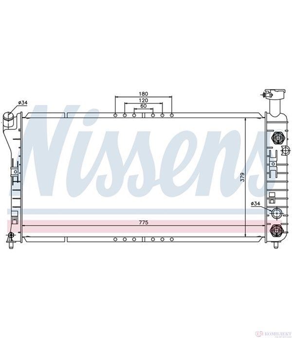 РАДИАТОР ВОДЕН BUICK CENTURY SEDAN (1996-) 3.1 - NISSENS