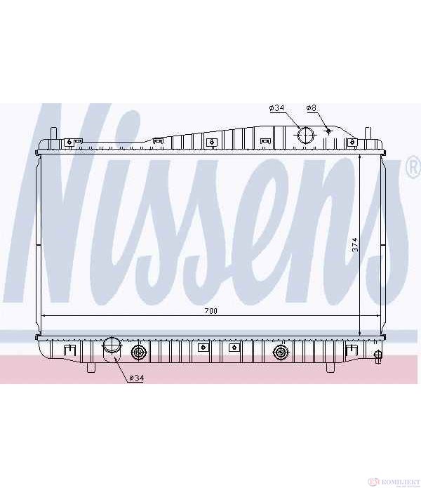 РАДИАТОР ВОДЕН DAEWOO EVANDA (2002-) 2.0 - NISSENS