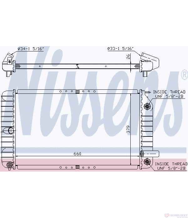 РАДИАТОР ВОДЕН CHEVROLET ALERO (1999-) 3.4 V6 - NISSENS