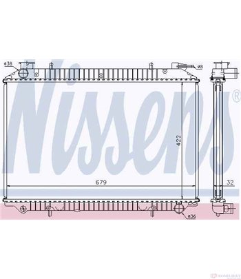 РАДИАТОР ВОДЕН NISSAN SERENA (1992-) 2.0 D - NISSENS