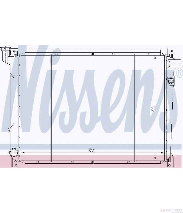 РАДИАТОР ВОДЕН NISSAN BLUEBIRD HATCHBACK (1985-) 2.0 D - NISSENS