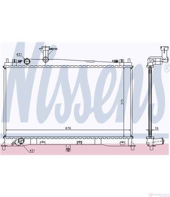 РАДИАТОР ВОДЕН MAZDA 6 (2002-) 2.0 - NISSENS