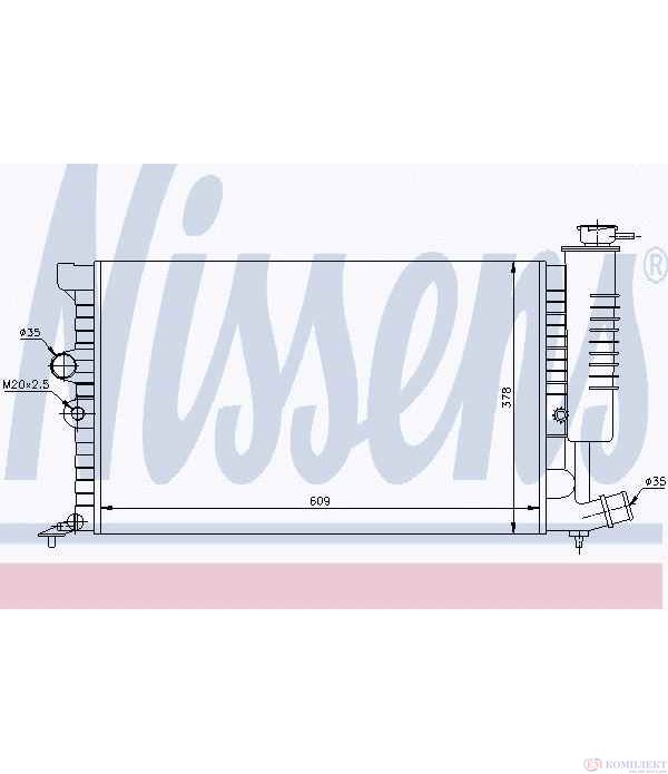 РАДИАТОР ВОДЕН PEUGEOT 406 (1995-) 1.8 16V - NISSENS