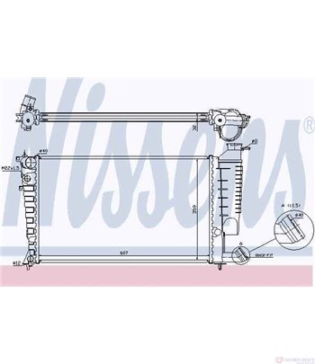 РАДИАТОР ВОДЕН PEUGEOT 306 HATCHBACK (1993-) 1.8 - NISSENS