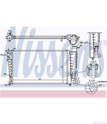 РАДИАТОР ВОДЕН PEUGEOT 306 HATCHBACK (1993-) 1.8 - NISSENS