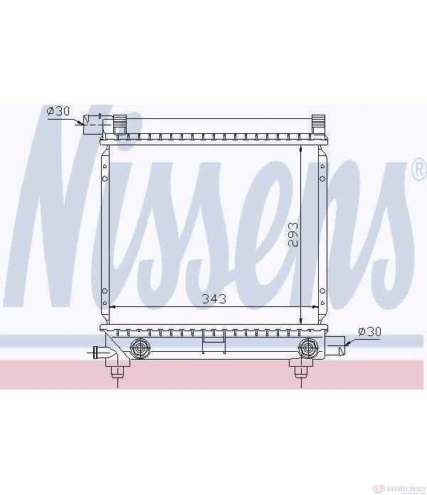 РАДИАТОР ВОДЕН MERCEDES 190 W201 (1982-) E 1.8 - NISSENS