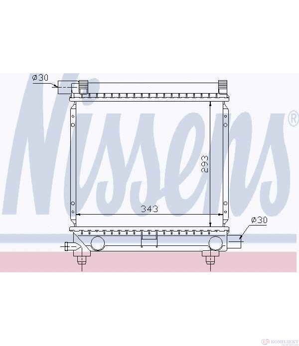 РАДИАТОР ВОДЕН MERCEDES 190 W201 (1982-) E 1.8 - NISSENS