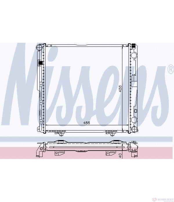 РАДИАТОР ВОДЕН MERCEDES W124 SEDAN (1984-) 200 - NISSENS