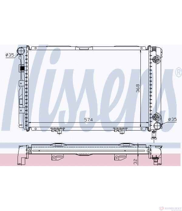 РАДИАТОР ВОДЕН MERCEDES 190 W201 (1982-) 2.0 - NISSENS