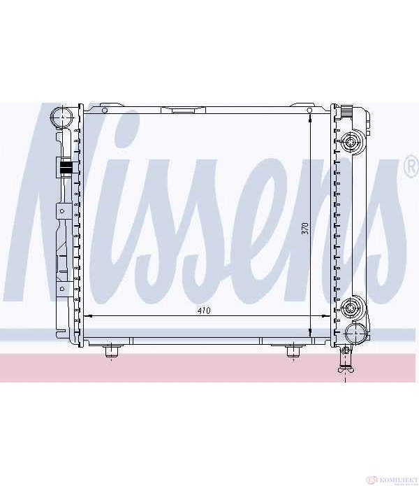 РАДИАТОР ВОДЕН MERCEDES W124 COMBI S124 (1985-) 200 TE - NISSENS