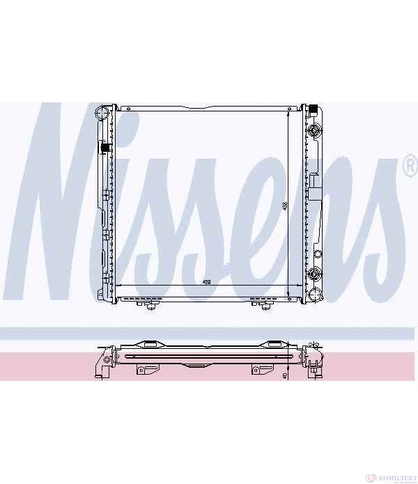 РАДИАТОР ВОДЕН MERCEDES W124 SEDAN (1984-) 200 E - NISSENS