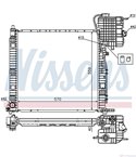 РАДИАТОР ВОДЕН MERCEDES V CLASS 6382 (1996-) V 280 - NISSENS