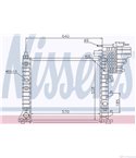 РАДИАТОР ВОДЕН MERCEDES V CLASS 6382 (1996-) V 280 - NISSENS