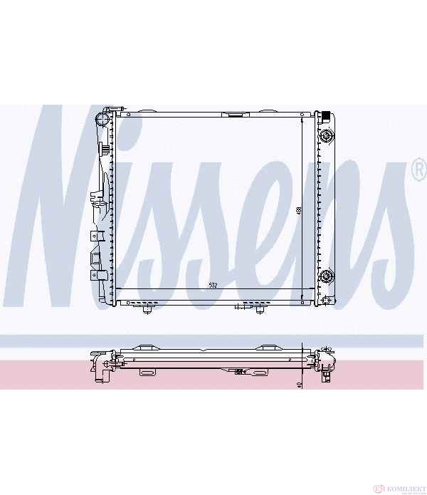 РАДИАТОР ВОДЕН MERCEDES E CLASS COMBI S124 (1993-) E 300 TE 24V AMG - NISSENS