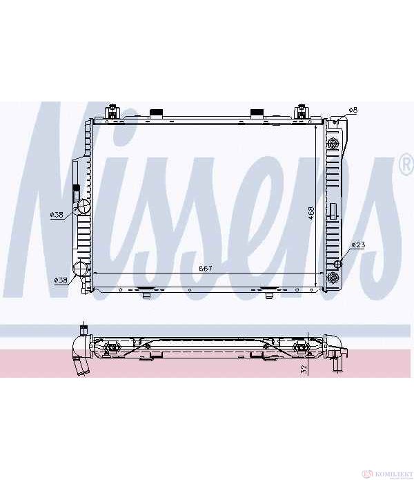 РАДИАТОР ВОДЕН MERCEDES S CLASS W140 (1991-) 300 SE,SELS320 - NISSENS