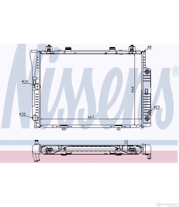РАДИАТОР ВОДЕН MERCEDES S CLASS W140 (1991-) 300 SE,SELS320 - NISSENS