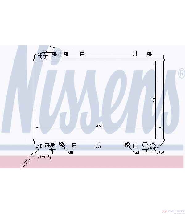 РАДИАТОР ВОДЕН SSANGYONG MUSSO (1995-) 3.2 - NISSENS