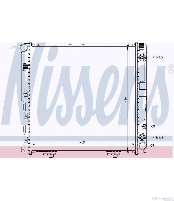 РАДИАТОР ВОДЕН MERCEDES E CLASS COMBI S124 (1993-) E 200 T - NISSENS