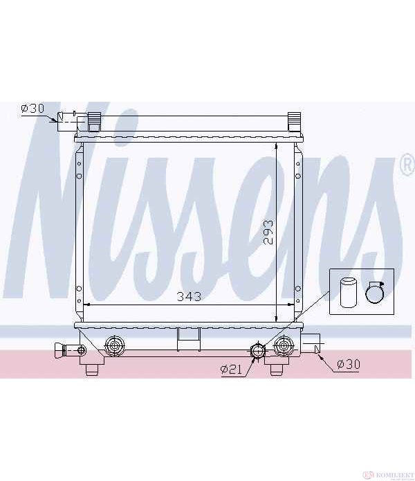 РАДИАТОР ВОДЕН MERCEDES E CLASS COUPE C124 (1993-) E 200 - NISSENS
