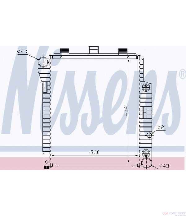 РАДИАТОР ВОДЕН MERCEDES SLK R170 (1996-) 200 Kompressor - NISSENS