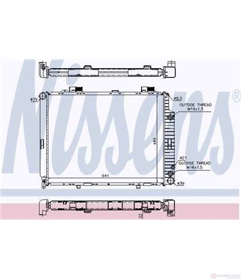 РАДИАТОР ВОДЕН MERCEDES E CLASS COMBI S210 (1996-) E 230 T - NISSENS