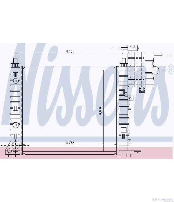 РАДИАТОР ВОДЕН MERCEDES VITO W638 (1996-) 114 2.3 - NISSENS