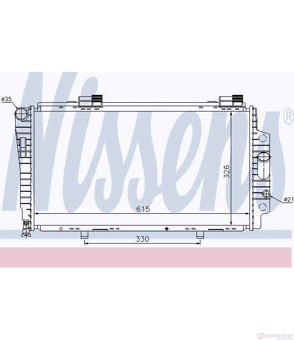 РАДИАТОР ВОДЕН MERCEDES CLK C208 (1997-) 230 Kompressor - NISSENS