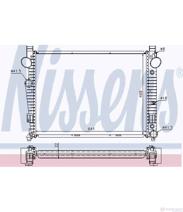 РАДИАТОР ВОДЕН MERCEDES S CLASS W220 (1998-) S 280 - NISSENS