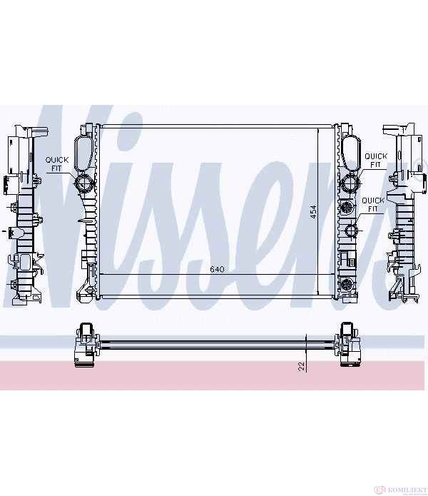 РАДИАТОР ВОДЕН MERCEDES E CLASS W211 (2002-) E 320 - NISSENS