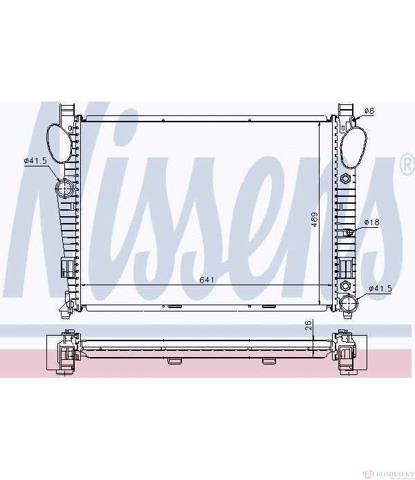 РАДИАТОР ВОДЕН MERCEDES S CLASS W220 (1998-) S 350 - NISSENS