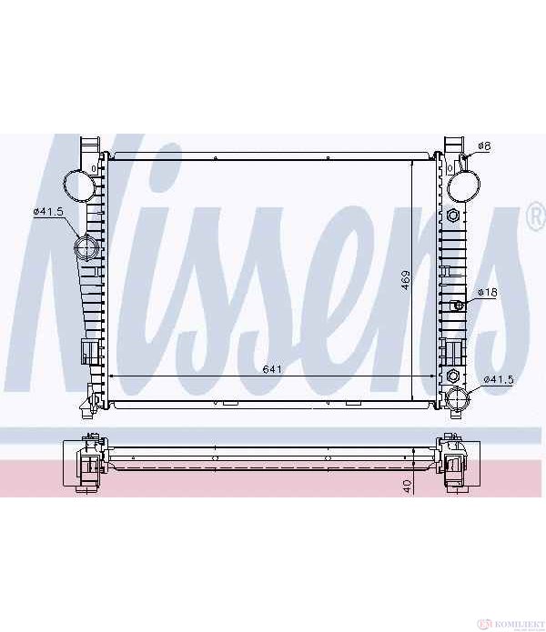 РАДИАТОР ВОДЕН MERCEDES S CLASS W220 (1998-) S 500 - NISSENS