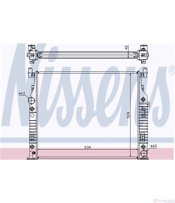 РАДИАТОР ВОДЕН MERCEDES M CLASS W164 (2005-) ML 500 4-matic - NISSENS