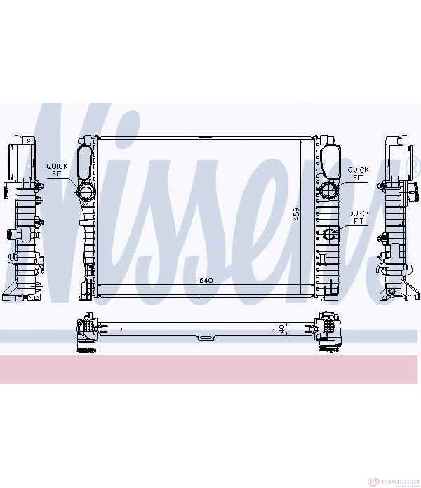 РАДИАТОР ВОДЕН MERCEDES E CLASS W211 (2002-) E 55 AMG Kompressor - NISSENS