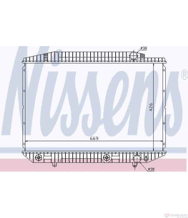 РАДИАТОР ВОДЕН MERCEDES S CLASS W126 (1979-) 380 SE,SEL - NISSENS