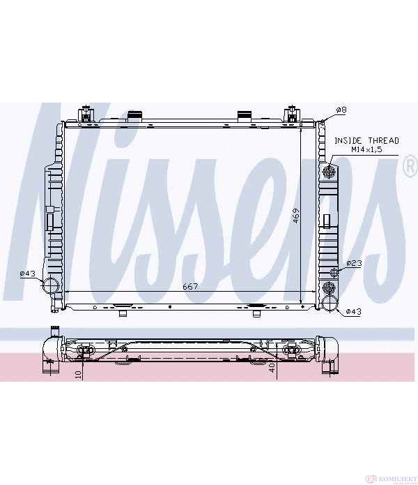 РАДИАТОР ВОДЕН MERCEDES S CLASS COUPE C140 (1992-) SECCL 500 - NISSENS