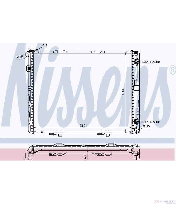 РАДИАТОР ВОДЕН MERCEDES W124 SEDAN (1984-) 400 E 4.2 - NISSENS