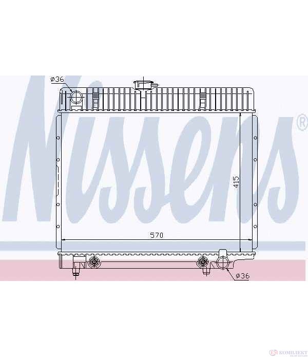 РАДИАТОР ВОДЕН MERCEDES W123 SEDAN (1976-) 250 - NISSENS