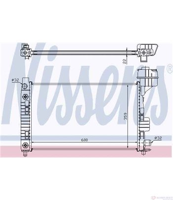 РАДИАТОР ВОДЕН MERCEDES A CLASS W168 (1997-) A 160 - NISSENS