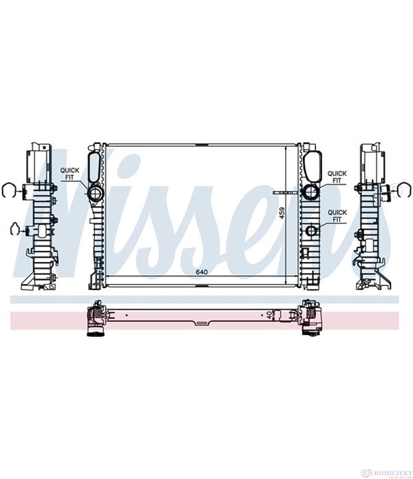 РАДИАТОР ВОДЕН MERCEDES E CLASS W211 (2002-) E 350 4-matic - NISSENS