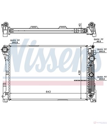 РАДИАТОР ВОДЕН MERCEDES E CLASS COUPE C207 (2009-) E 350 CGI - NISSENS