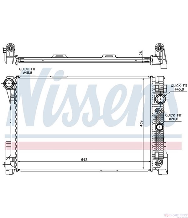 РАДИАТОР ВОДЕН MERCEDES E CLASS COUPE C207 (2009-) E 350 CGI - NISSENS