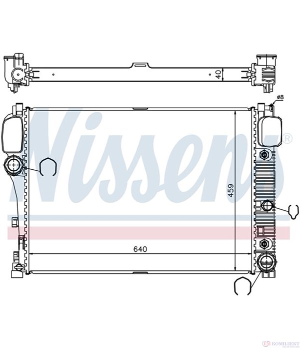 РАДИАТОР ВОДЕН MERCEDES S CLASS COUPE C216 (2006-) CL 600 - NISSENS