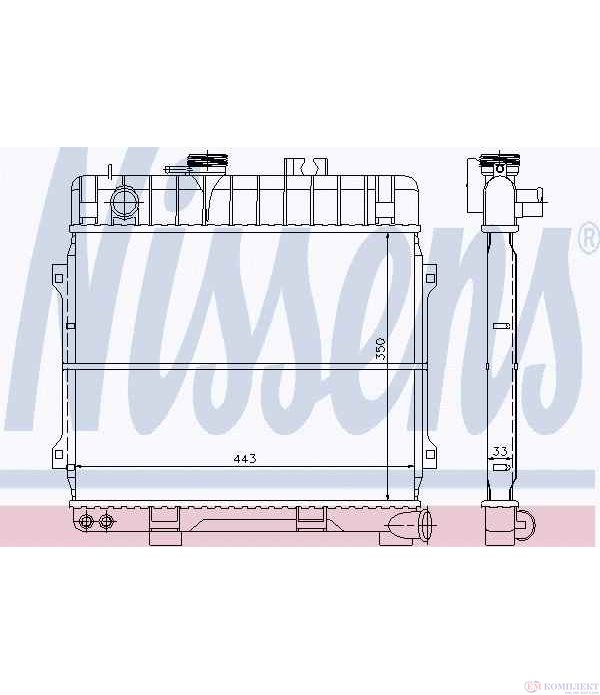 РАДИАТОР ВОДЕН BMW 3 SERIES E30 (1982-) 318 i - NISSENS