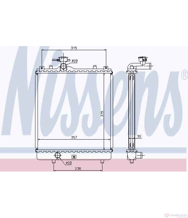 РАДИАТОР ВОДЕН SUZUKI IGNIS II (2003-) 1.3 - NISSENS