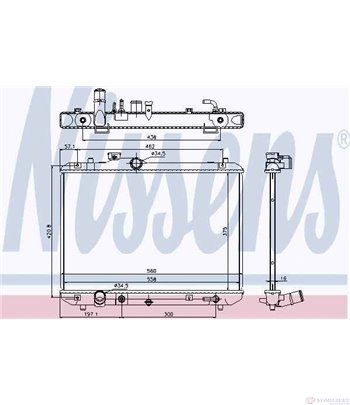 РАДИАТОР ВОДЕН SUZUKI SWIFT III (2005-) 1.3 - NISSENS