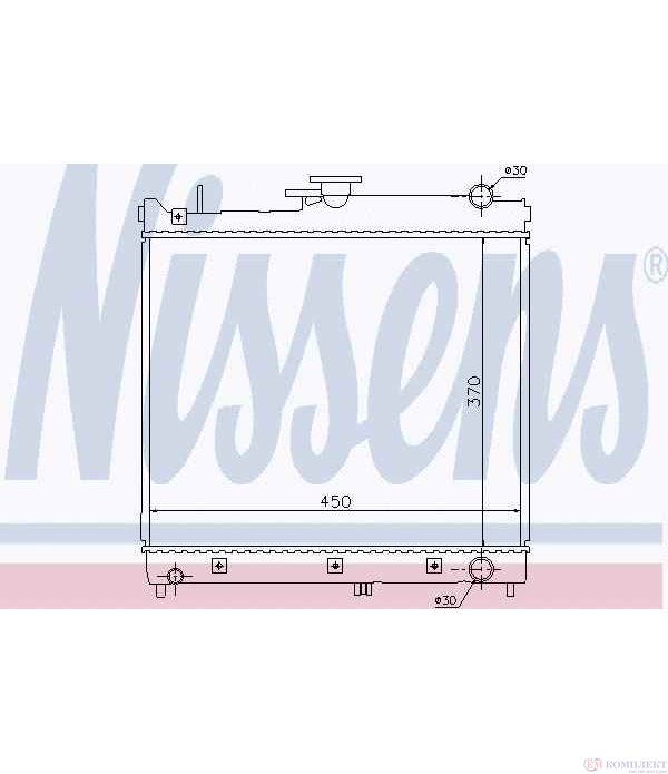 РАДИАТОР ВОДЕН SUZUKI JIMNY (1998-) 1.3 16V 4WD - NISSENS