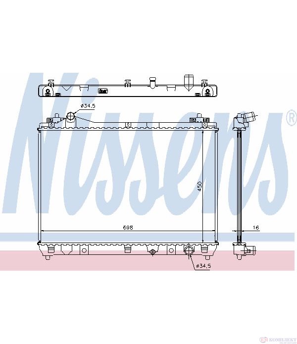 РАДИАТОР ВОДЕН SUZUKI GRAND VITARA (2005-) 1.6 - NISSENS