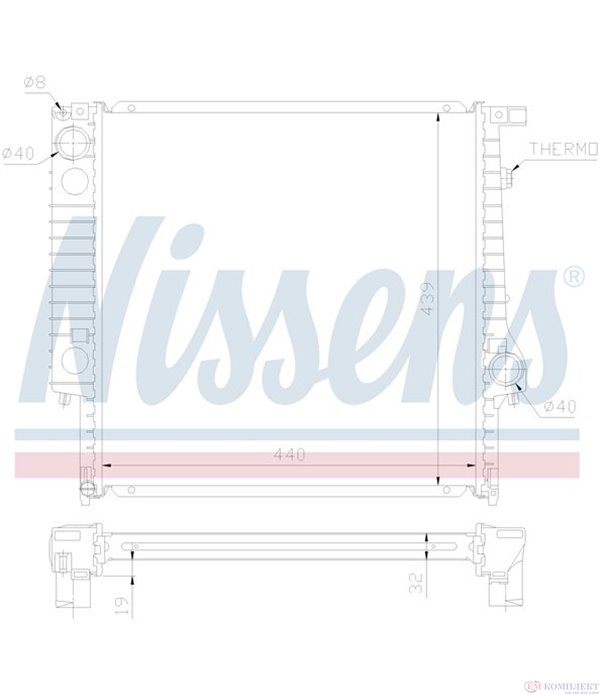 РАДИАТОР ВОДЕН BMW 3 SERIES E30 TOURING (1987-) 320 i - NISSENS