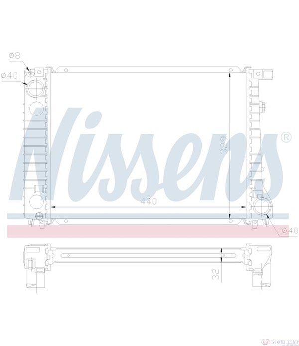 РАДИАТОР ВОДЕН BMW 3 SERIES E30 TOURING (1987-) 320 i - NISSENS