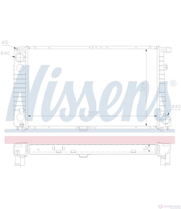 РАДИАТОР ВОДЕН BMW Z1 (1988-) 2.5 - NISSENS